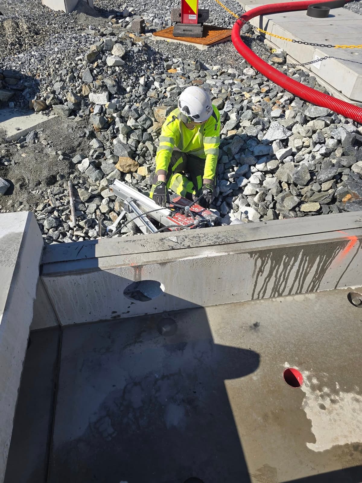 Arbeidar på byggeplass